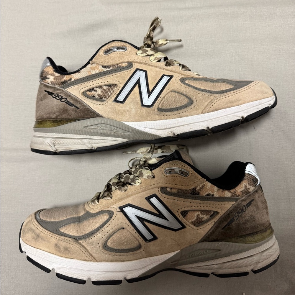 New Balance 990v4 camo made in USA survival pack. Footlocker exclusive size 9